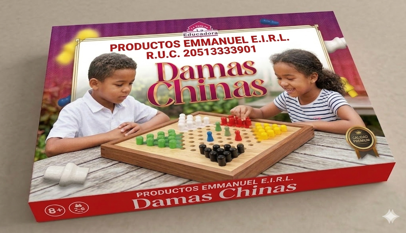Juego de damas chinas con tablero y piezas de colores