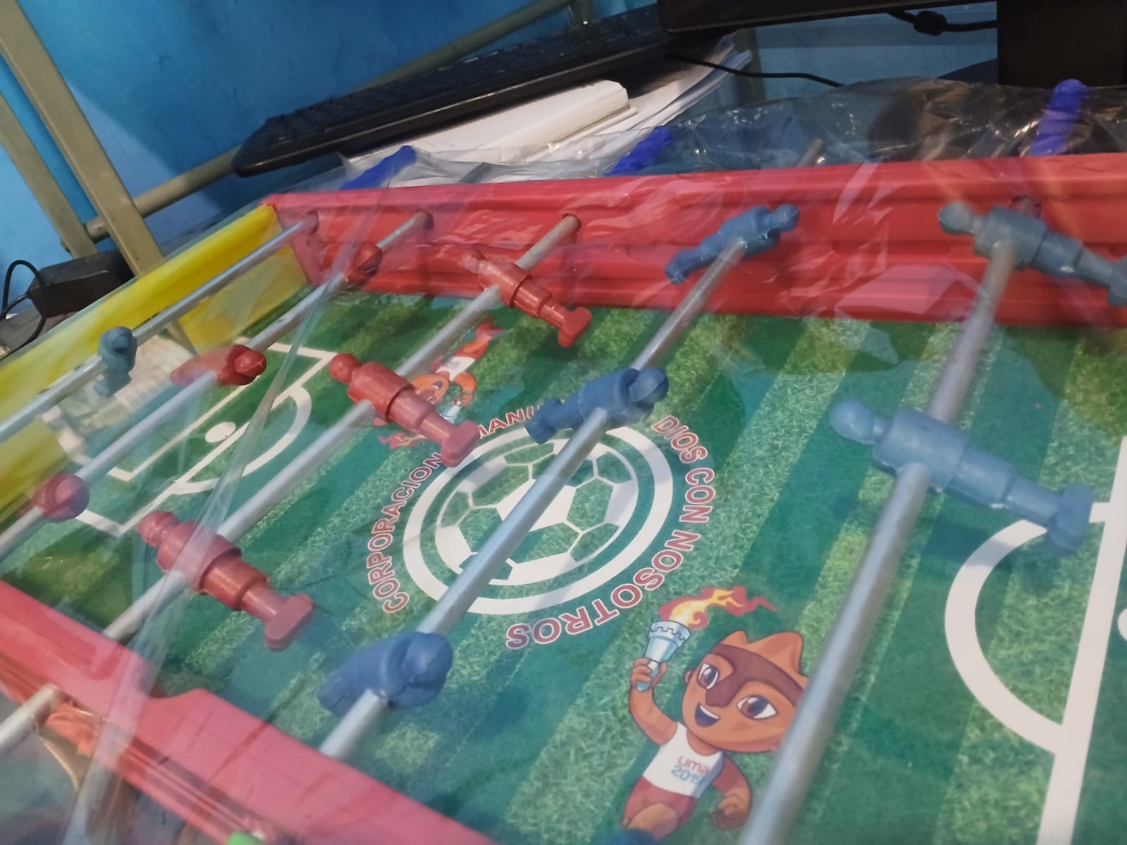 Detalle de fulbito de mesa plastico